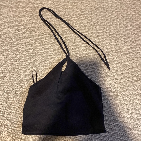 Zara cropped black Halter key hole top - Picture 5 of 5